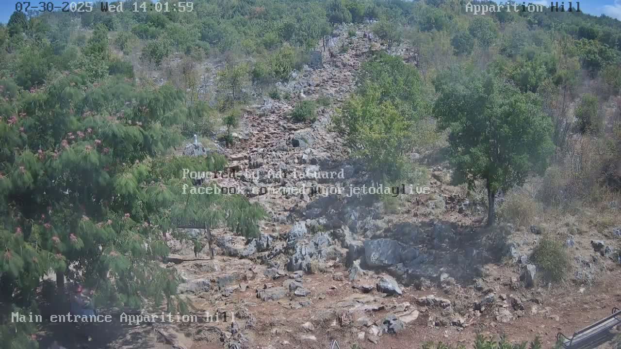 Medjugorje,  Apparition Hill Main Entrance Live Cam - Bijakovici, Citluk, Herzegovina-Neretva, Federation of Bosnia and Herzegovina, Bosnia and Herzegovina
