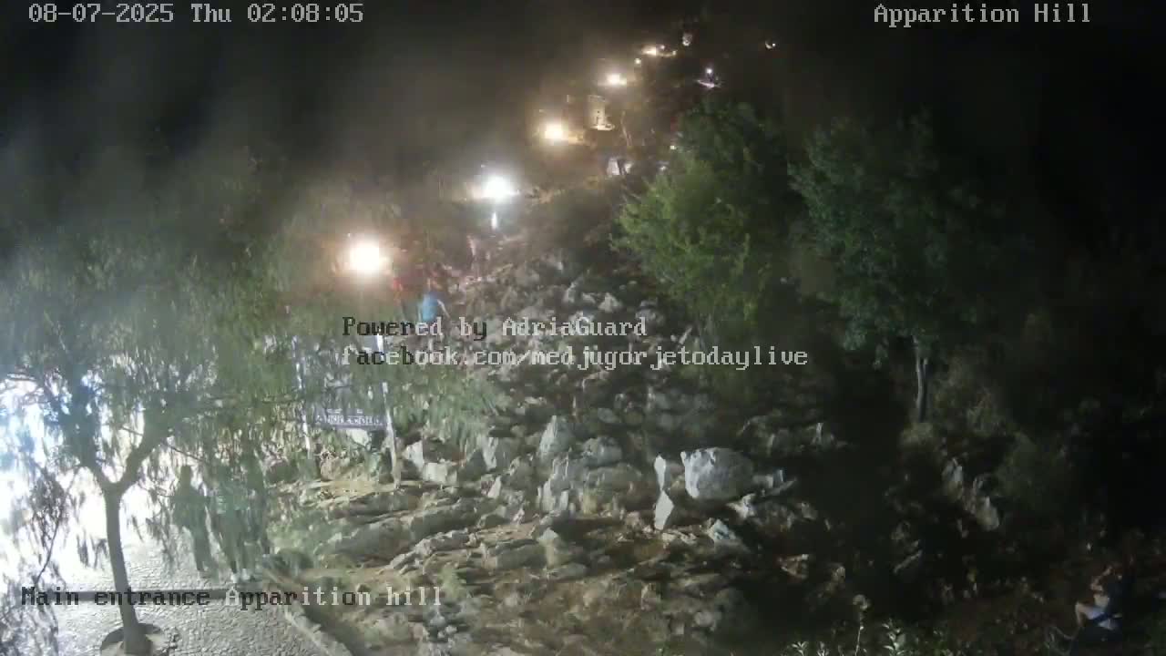 Medjugorje,  Apparition Hill Main Entrance Live Cam - Bijakovici, Citluk, Herzegovina-Neretva, Federation of Bosnia and Herzegovina, Bosnia and Herzegovina