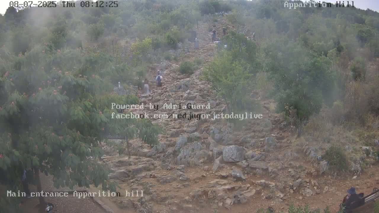 Medjugorje,  Apparition Hill Main Entrance Live Cam - Bijakovici, Citluk, Herzegovina-Neretva, Federation of Bosnia and Herzegovina, Bosnia and Herzegovina