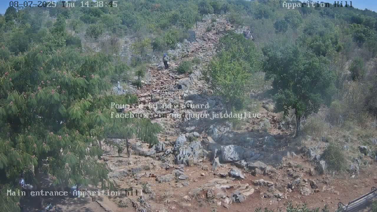 Medjugorje,  Apparition Hill Main Entrance Live Cam - Bijakovici, Citluk, Herzegovina-Neretva, Federation of Bosnia and Herzegovina, Bosnia and Herzegovina