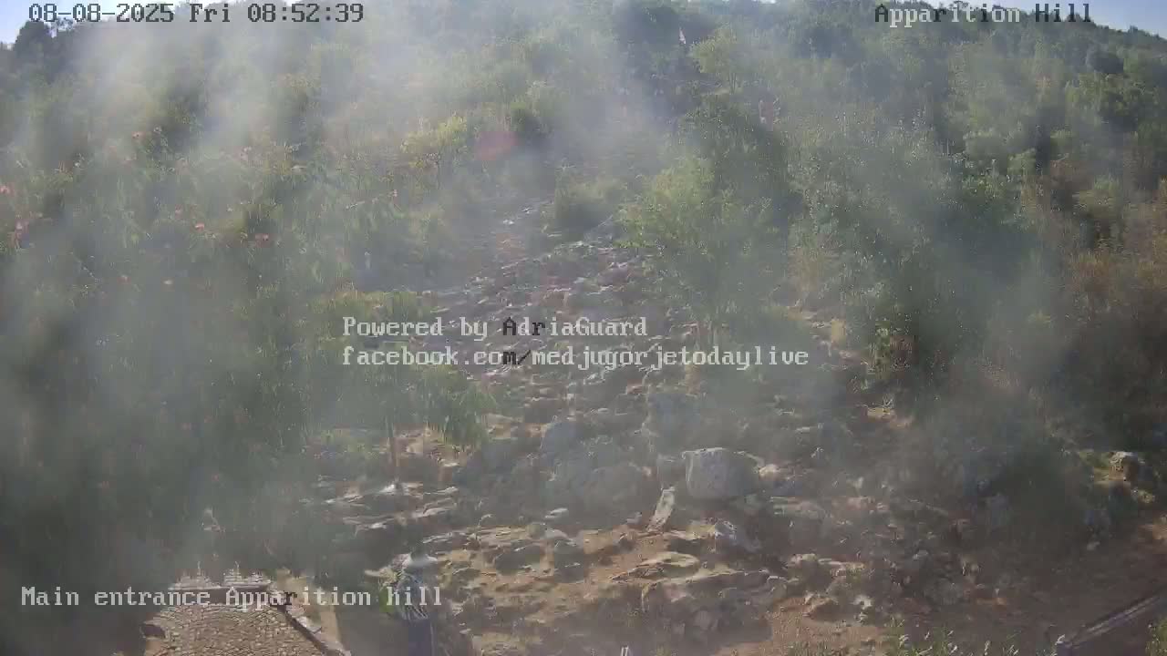 Medjugorje,  Apparition Hill Main Entrance Live Cam - Bijakovici, Citluk, Herzegovina-Neretva, Federation of Bosnia and Herzegovina, Bosnia and Herzegovina