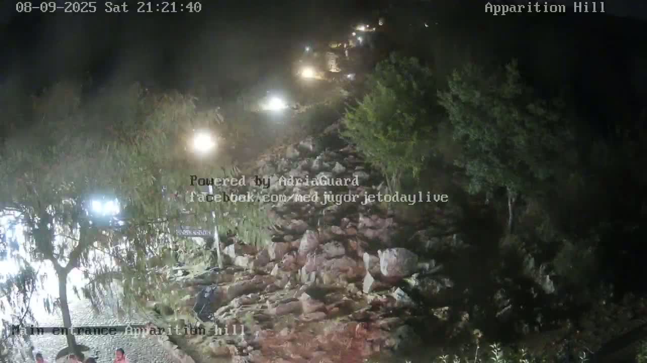 Medjugorje,  Apparition Hill Main Entrance Live Cam - Bijakovici, Citluk, Herzegovina-Neretva, Federation of Bosnia and Herzegovina, Bosnia and Herzegovina