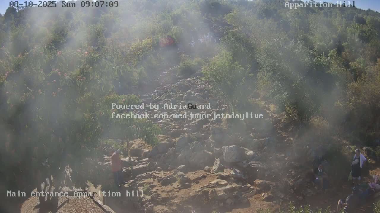 Medjugorje,  Apparition Hill Main Entrance Live Cam - Bijakovici, Citluk, Herzegovina-Neretva, Federation of Bosnia and Herzegovina, Bosnia and Herzegovina