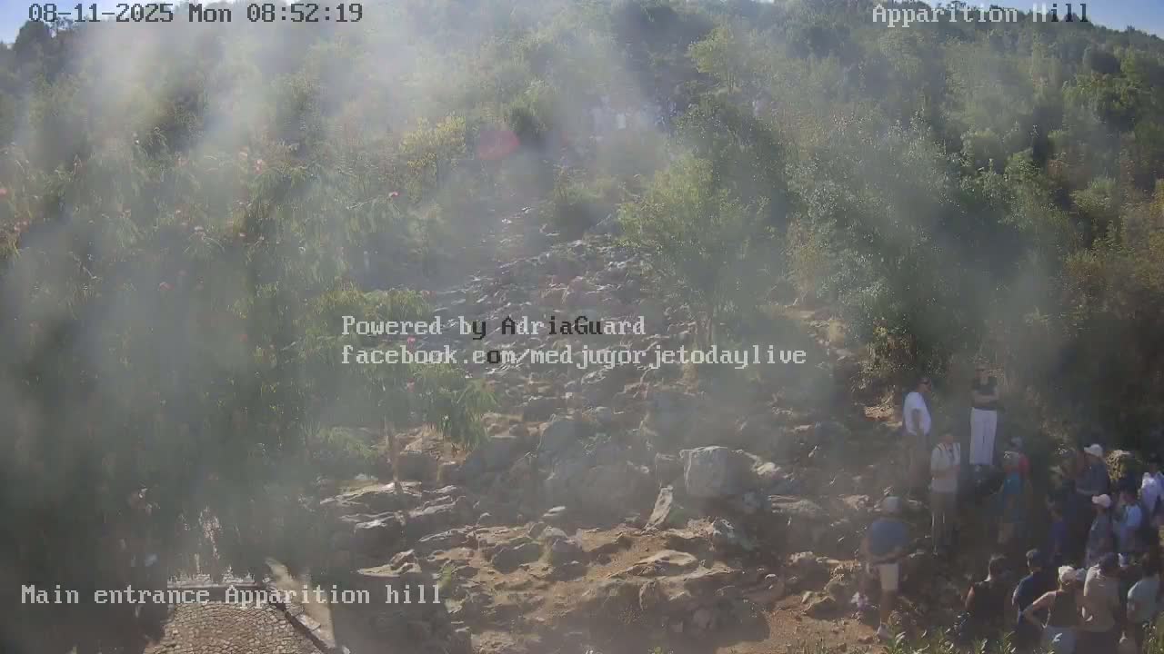 Medjugorje,  Apparition Hill Main Entrance Live Cam - Bijakovici, Citluk, Herzegovina-Neretva, Federation of Bosnia and Herzegovina, Bosnia and Herzegovina
