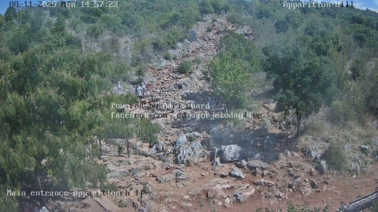 Medjugorje,  Apparition Hill Main Entrance Live Cam - Bijakovici, Citluk, Herzegovina-Neretva, Federation of Bosnia and Herzegovina, Bosnia and Herzegovina