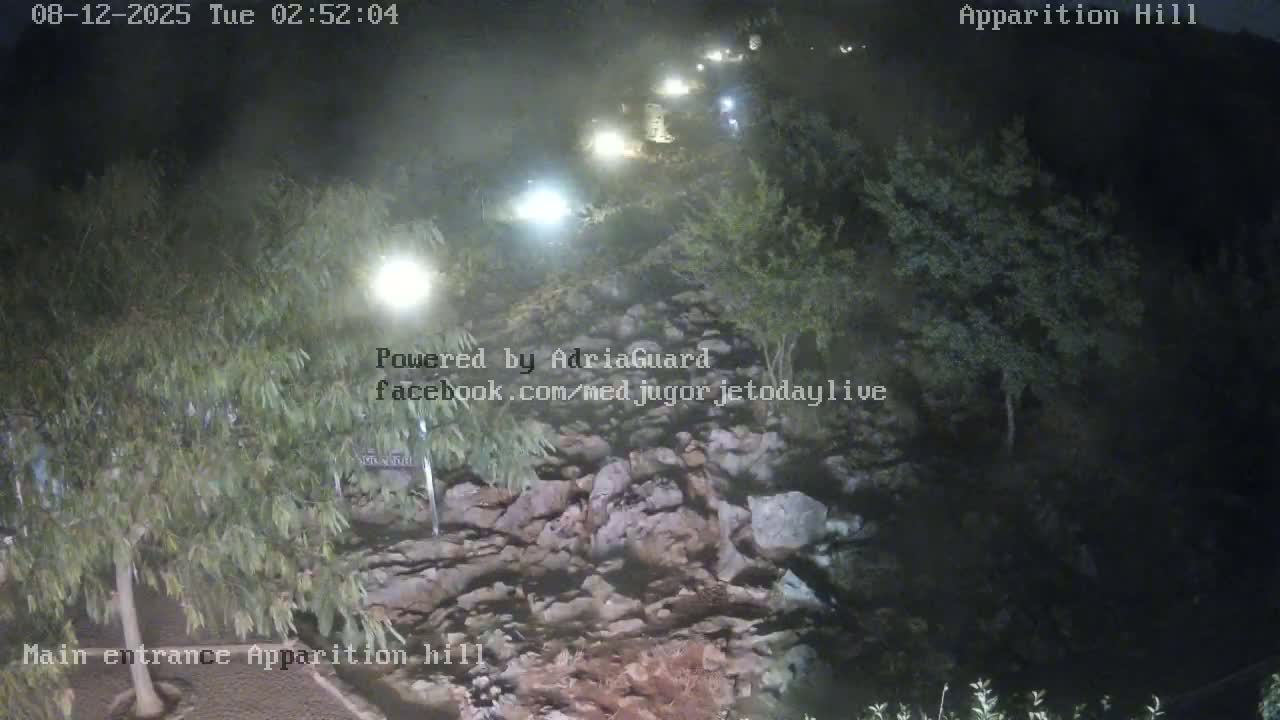 Medjugorje,  Apparition Hill Main Entrance Live Cam - Bijakovici, Citluk, Herzegovina-Neretva, Federation of Bosnia and Herzegovina, Bosnia and Herzegovina