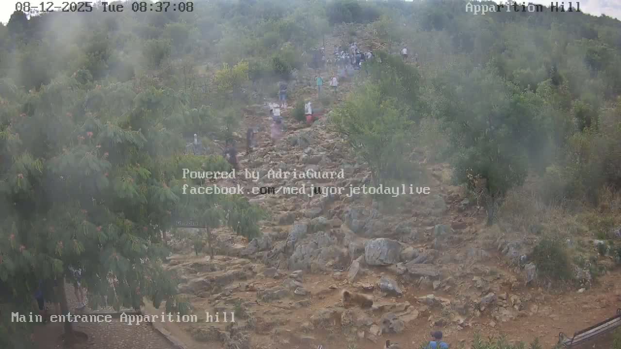 Medjugorje,  Apparition Hill Main Entrance Live Cam - Bijakovici, Citluk, Herzegovina-Neretva, Federation of Bosnia and Herzegovina, Bosnia and Herzegovina
