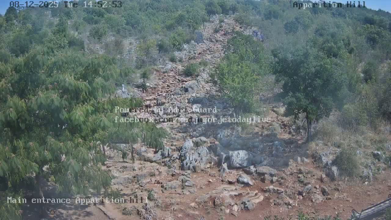 Medjugorje,  Apparition Hill Main Entrance Live Cam - Bijakovici, Citluk, Herzegovina-Neretva, Federation of Bosnia and Herzegovina, Bosnia and Herzegovina