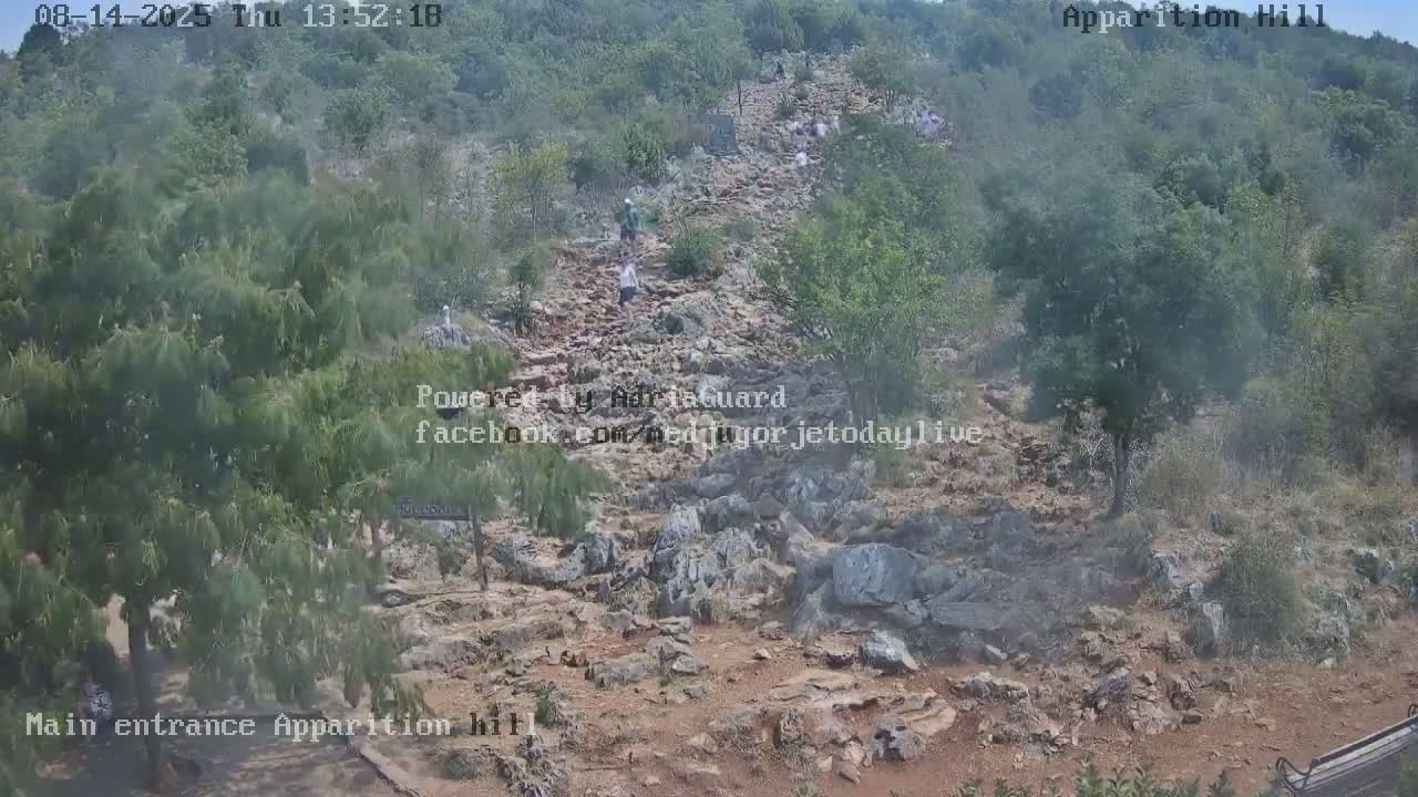 Medjugorje,  Apparition Hill Main Entrance Live Cam - Bijakovici, Citluk, Herzegovina-Neretva, Federation of Bosnia and Herzegovina, Bosnia and Herzegovina