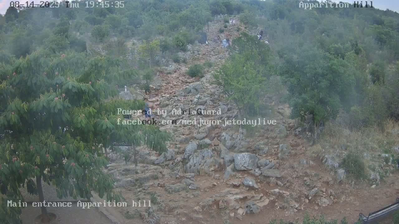 Medjugorje,  Apparition Hill Main Entrance Live Cam - Bijakovici, Citluk, Herzegovina-Neretva, Federation of Bosnia and Herzegovina, Bosnia and Herzegovina