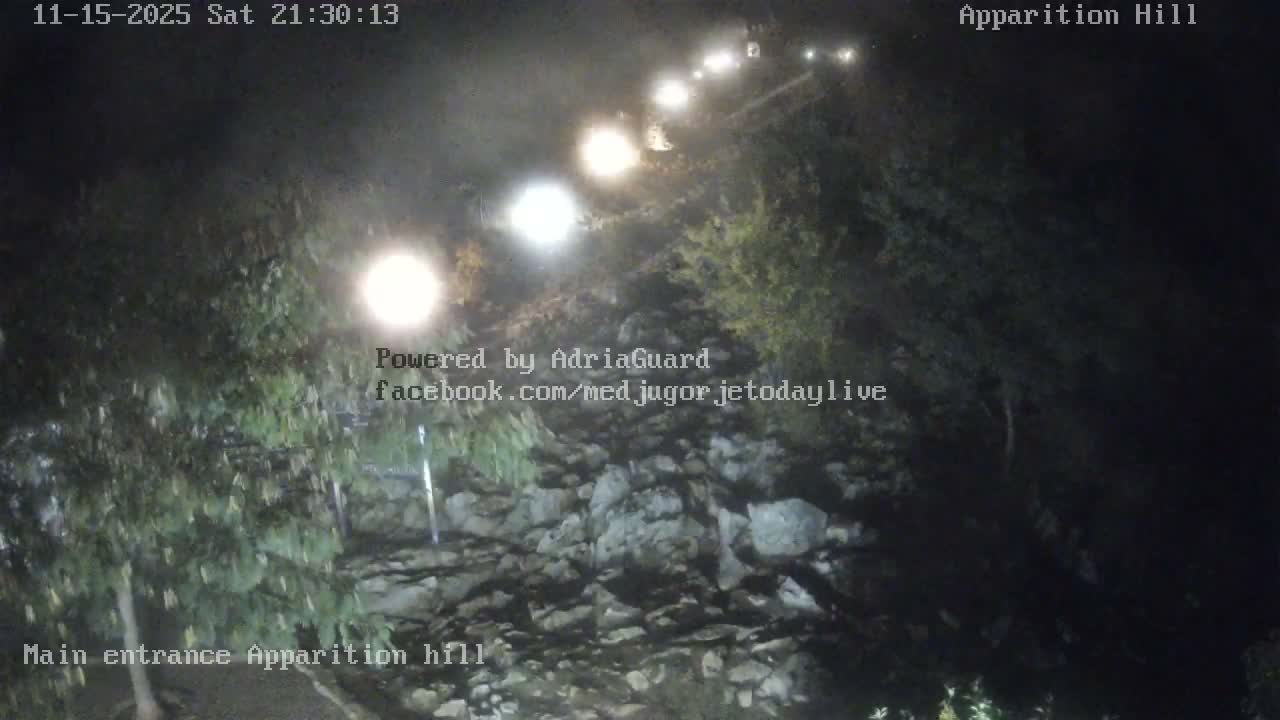 Medjugorje,  Apparition Hill Main Entrance Live Cam - Bijakovici, Citluk, Herzegovina-Neretva, Federation of Bosnia and Herzegovina, Bosnia and Herzegovina
