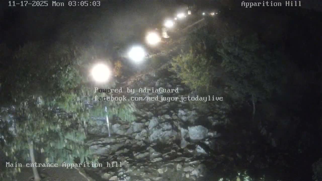 Medjugorje,  Apparition Hill Main Entrance Live Cam - Bijakovici, Citluk, Herzegovina-Neretva, Federation of Bosnia and Herzegovina, Bosnia and Herzegovina