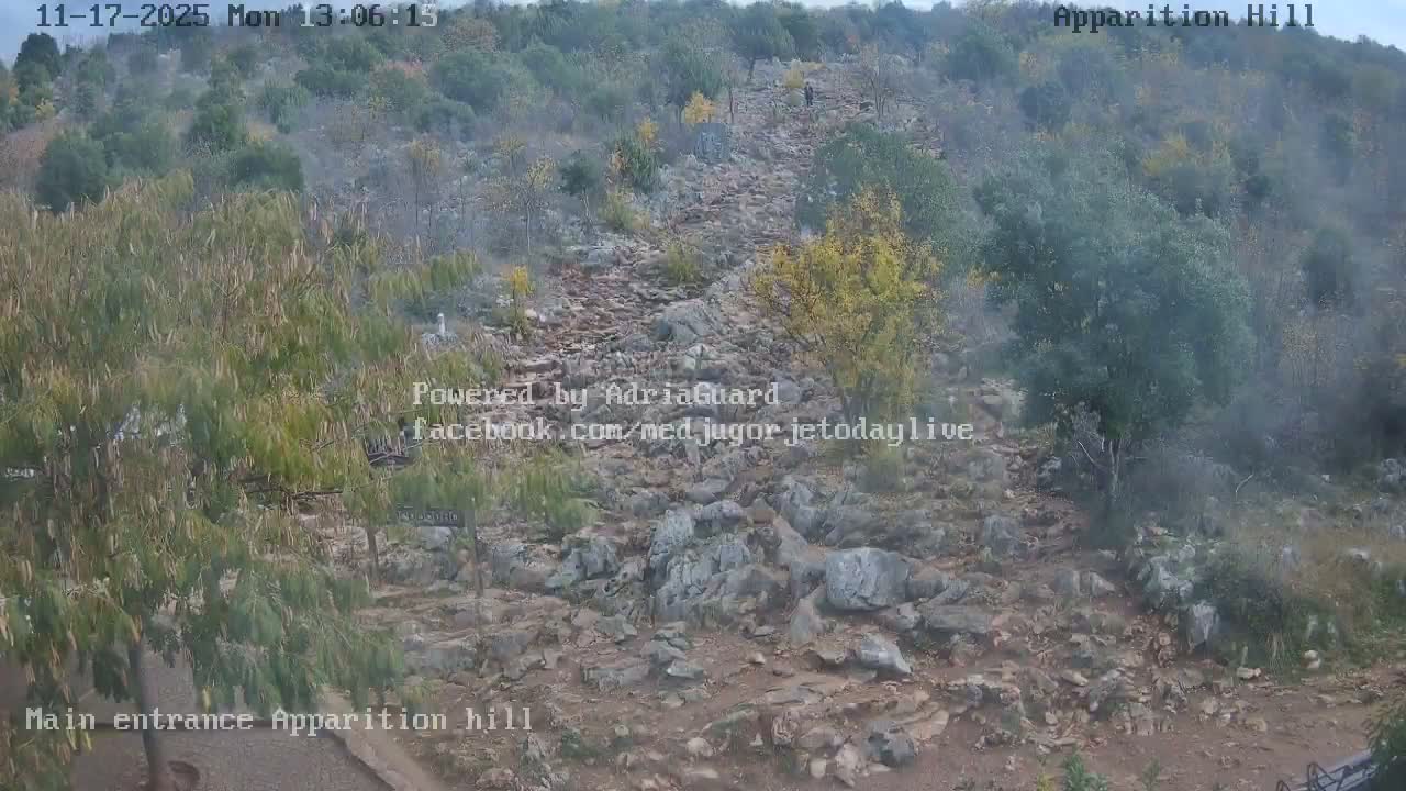 Medjugorje,  Apparition Hill Main Entrance Live Cam - Bijakovici, Citluk, Herzegovina-Neretva, Federation of Bosnia and Herzegovina, Bosnia and Herzegovina
