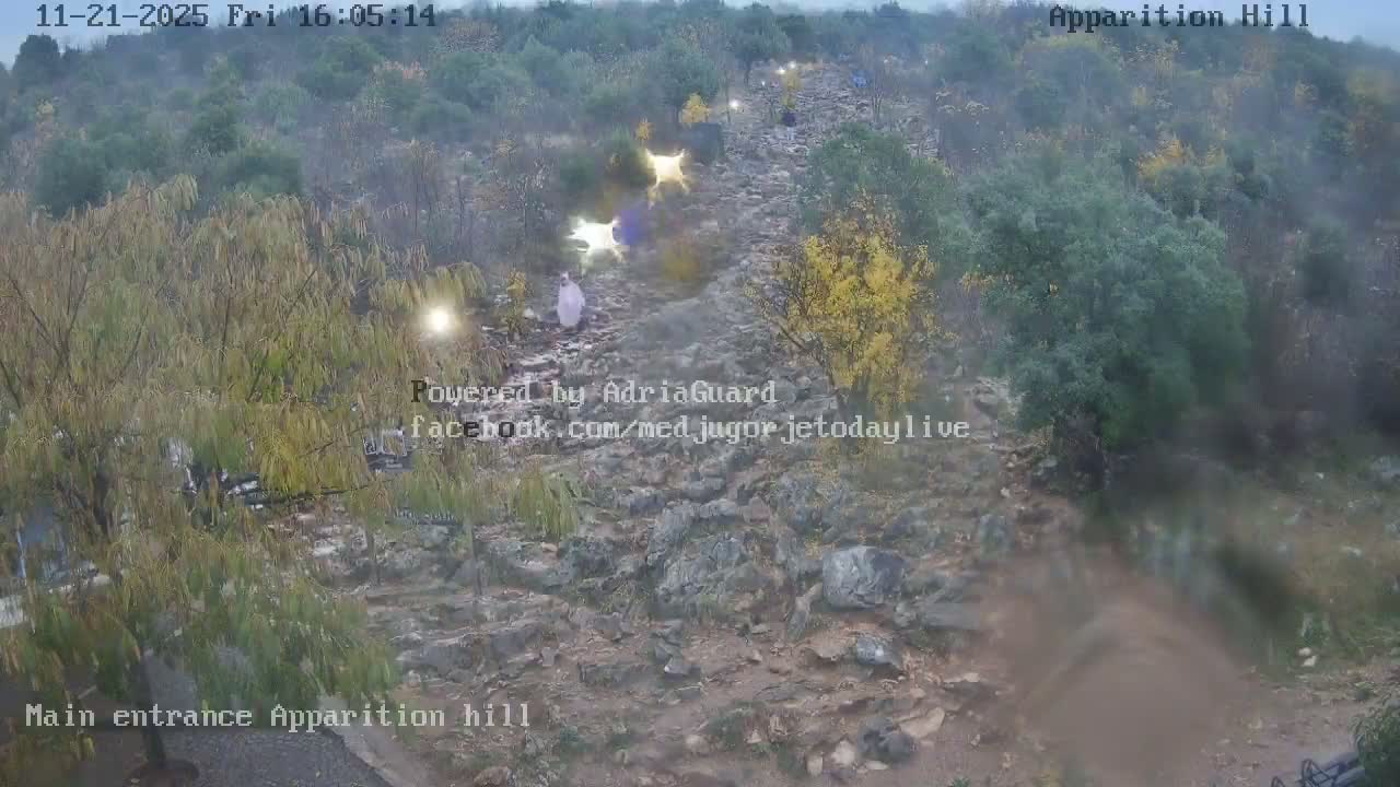 Medjugorje,  Apparition Hill Main Entrance Live Cam - Bijakovici, Citluk, Herzegovina-Neretva, Federation of Bosnia and Herzegovina, Bosnia and Herzegovina