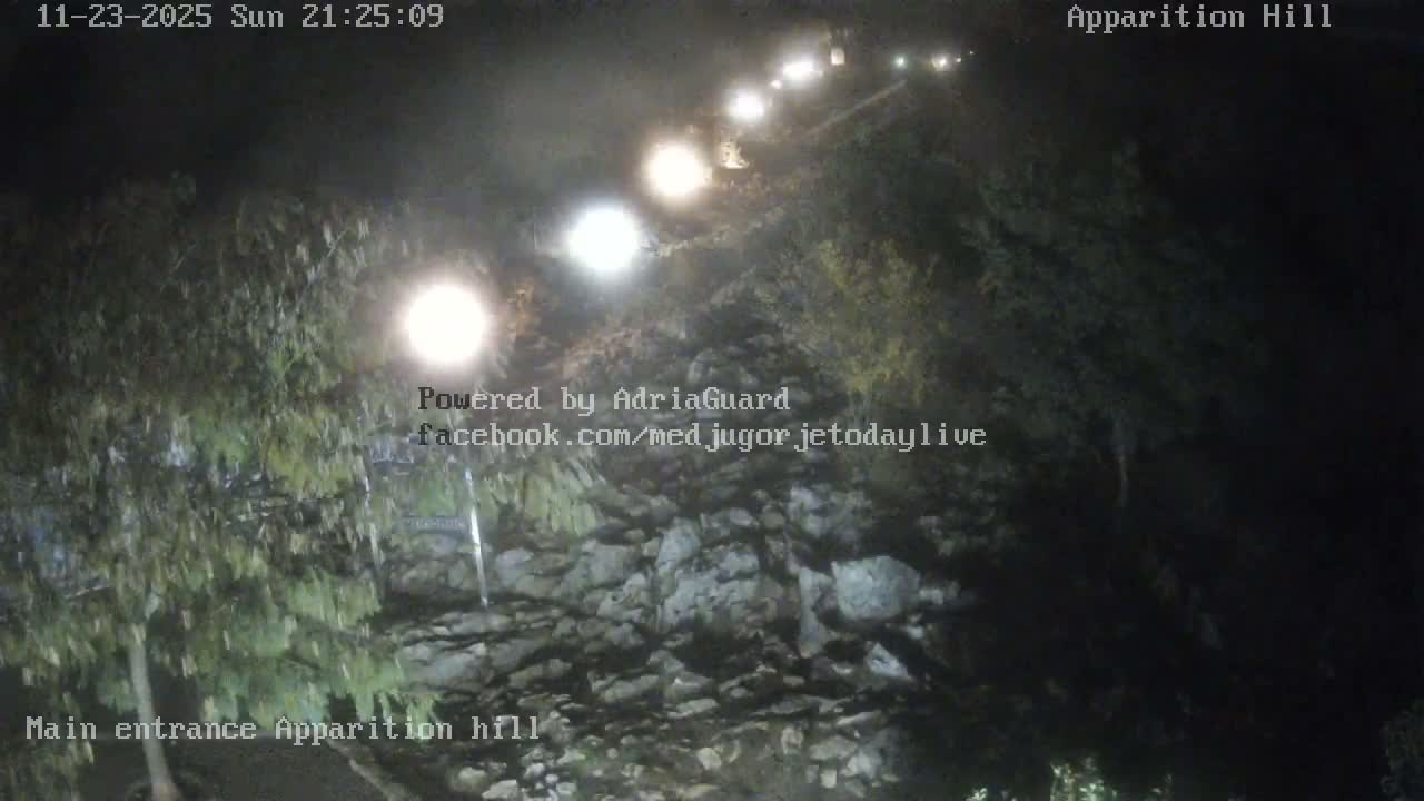 Medjugorje,  Apparition Hill Main Entrance Live Cam - Bijakovici, Citluk, Herzegovina-Neretva, Federation of Bosnia and Herzegovina, Bosnia and Herzegovina