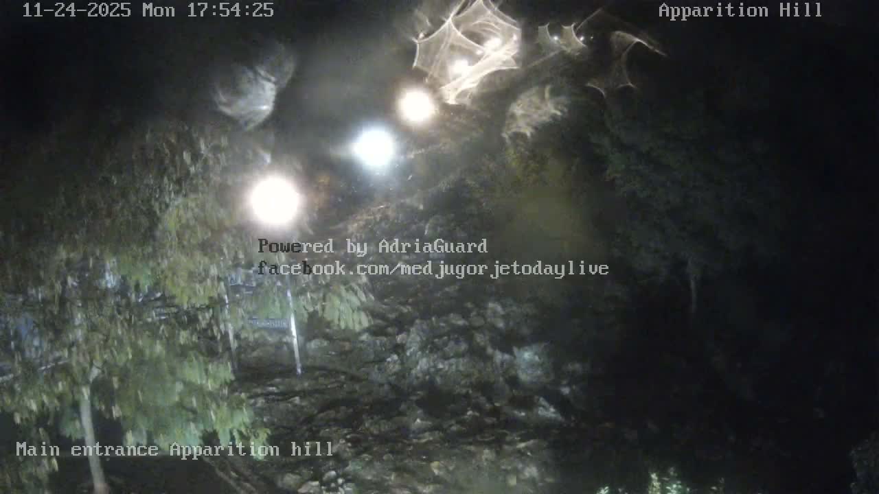 Medjugorje,  Apparition Hill Main Entrance Live Cam - Bijakovici, Citluk, Herzegovina-Neretva, Federation of Bosnia and Herzegovina, Bosnia and Herzegovina