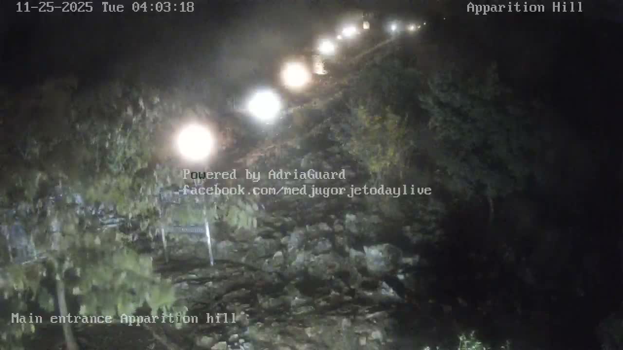 Medjugorje,  Apparition Hill Main Entrance Live Cam - Bijakovici, Citluk, Herzegovina-Neretva, Federation of Bosnia and Herzegovina, Bosnia and Herzegovina