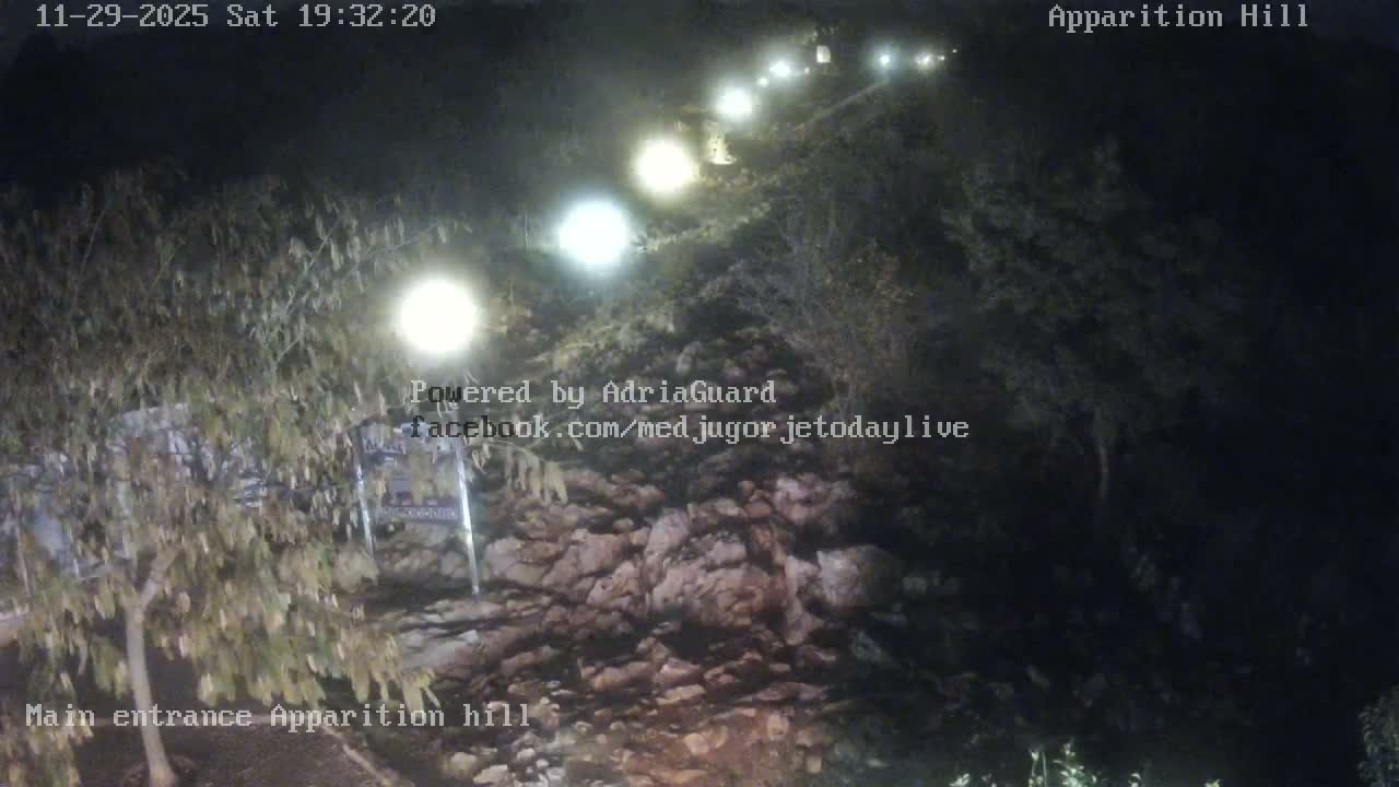 Medjugorje,  Apparition Hill Main Entrance Live Cam - Bijakovici, Citluk, Herzegovina-Neretva, Federation of Bosnia and Herzegovina, Bosnia and Herzegovina