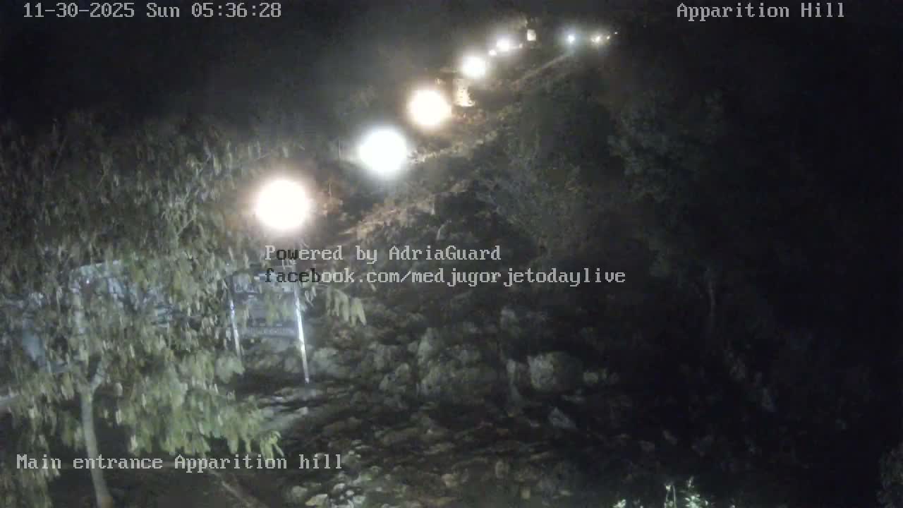 Medjugorje,  Apparition Hill Main Entrance Live Cam - Bijakovici, Citluk, Herzegovina-Neretva, Federation of Bosnia and Herzegovina, Bosnia and Herzegovina