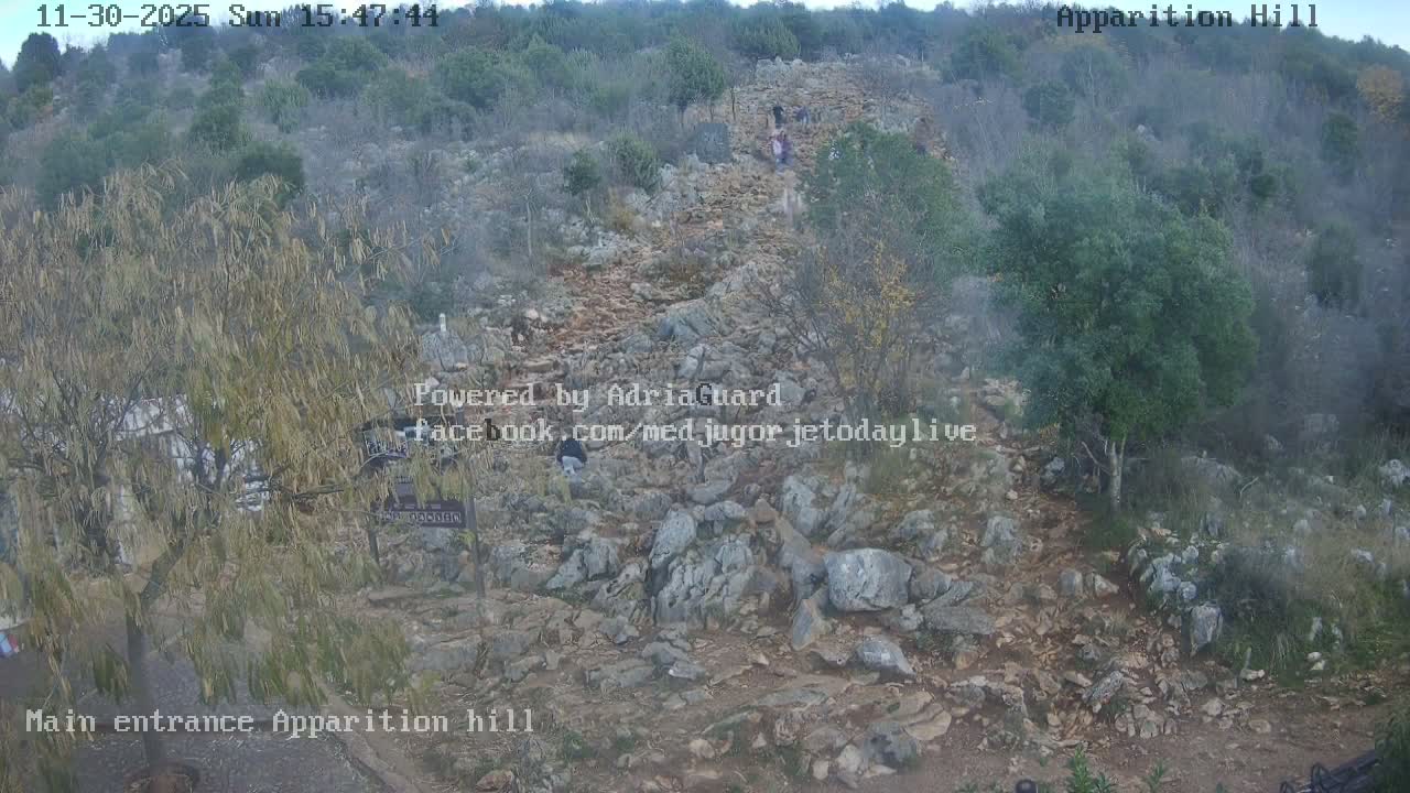 Medjugorje,  Apparition Hill Main Entrance Live Cam - Bijakovici, Citluk, Herzegovina-Neretva, Federation of Bosnia and Herzegovina, Bosnia and Herzegovina