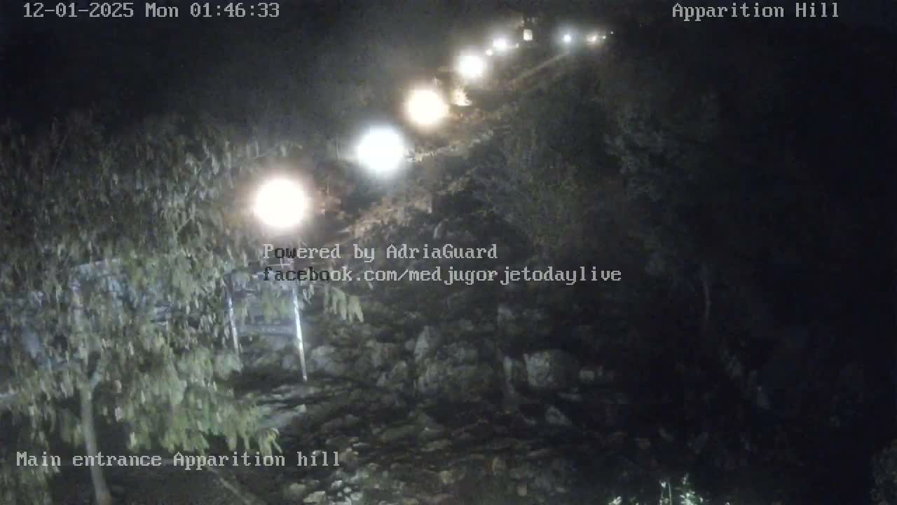 Medjugorje,  Apparition Hill Main Entrance Live Cam - Bijakovici, Citluk, Herzegovina-Neretva, Federation of Bosnia and Herzegovina, Bosnia and Herzegovina