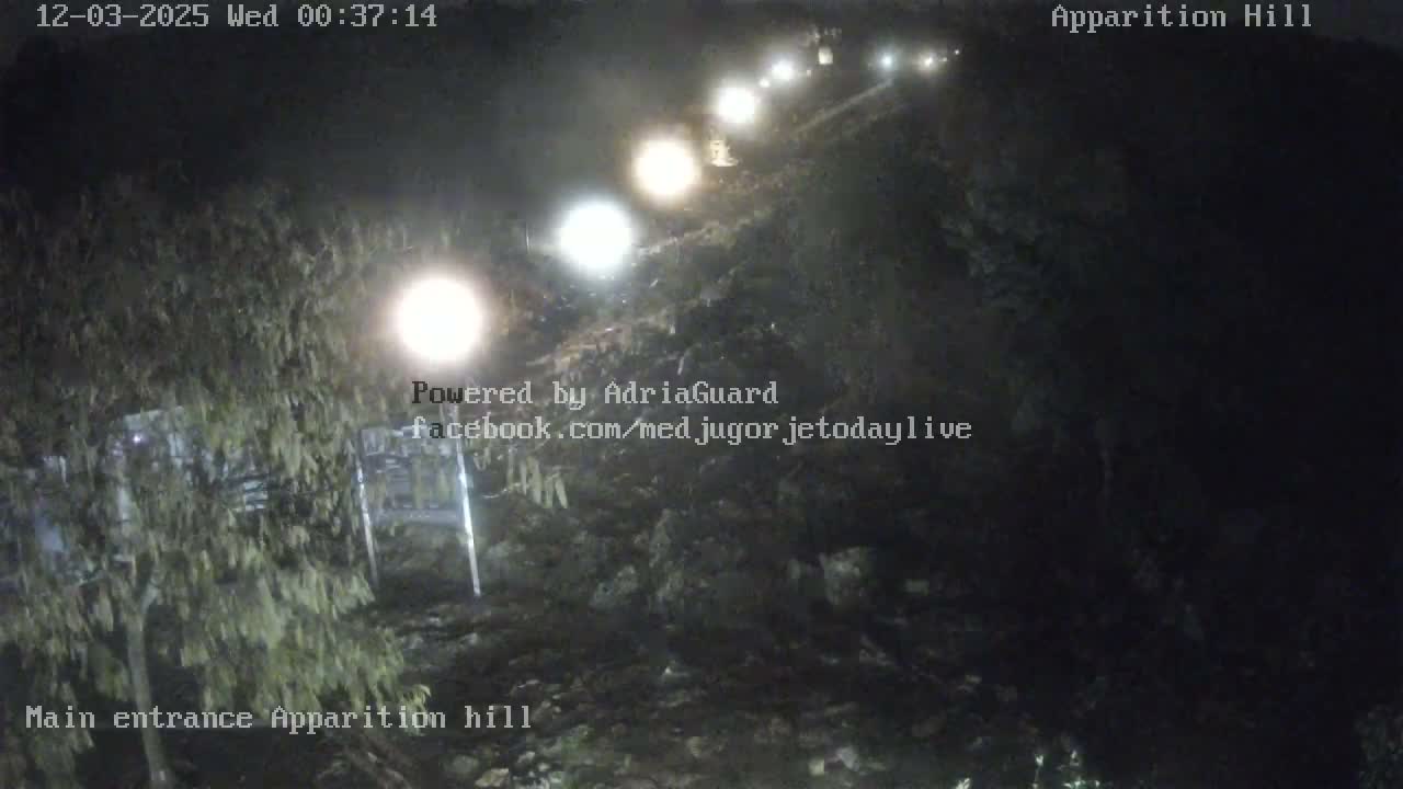 Medjugorje,  Apparition Hill Main Entrance Live Cam - Bijakovici, Citluk, Herzegovina-Neretva, Federation of Bosnia and Herzegovina, Bosnia and Herzegovina