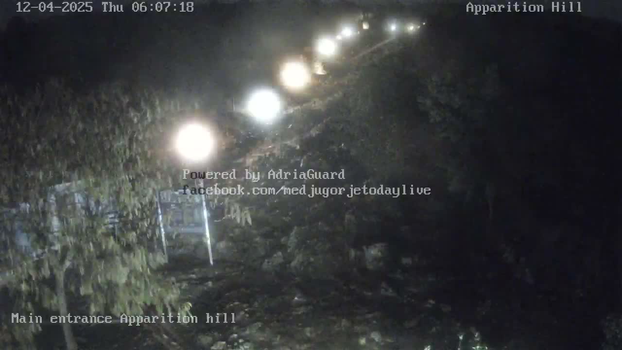 Medjugorje,  Apparition Hill Main Entrance Live Cam - Bijakovici, Citluk, Herzegovina-Neretva, Federation of Bosnia and Herzegovina, Bosnia and Herzegovina