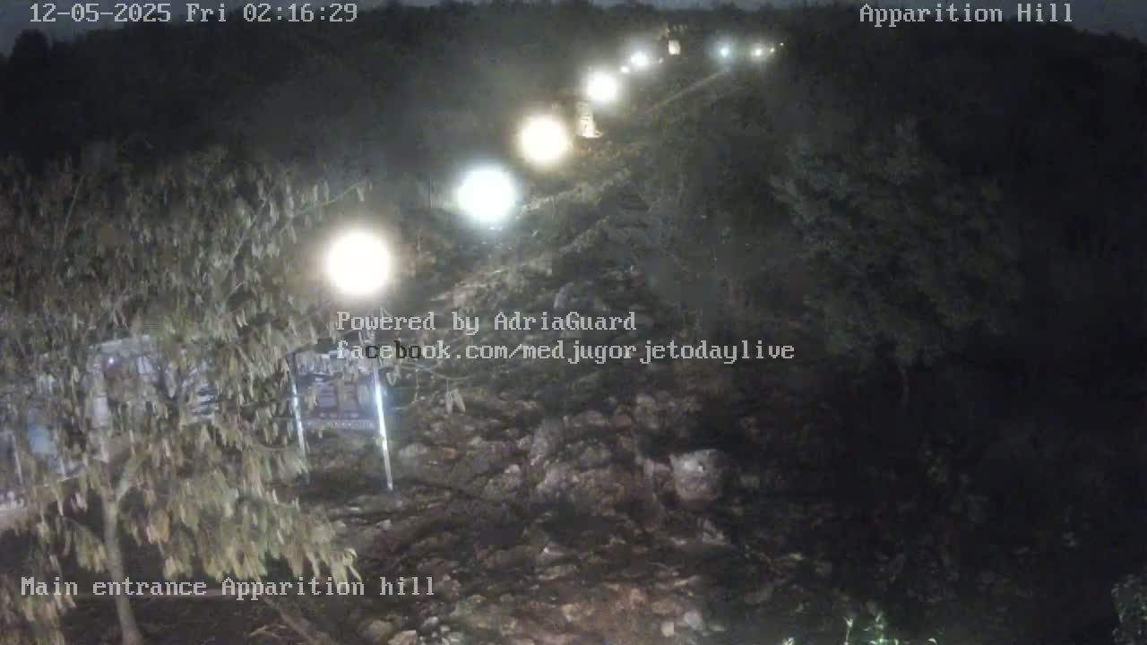 Medjugorje,  Apparition Hill Main Entrance Live Cam - Bijakovici, Citluk, Herzegovina-Neretva, Federation of Bosnia and Herzegovina, Bosnia and Herzegovina