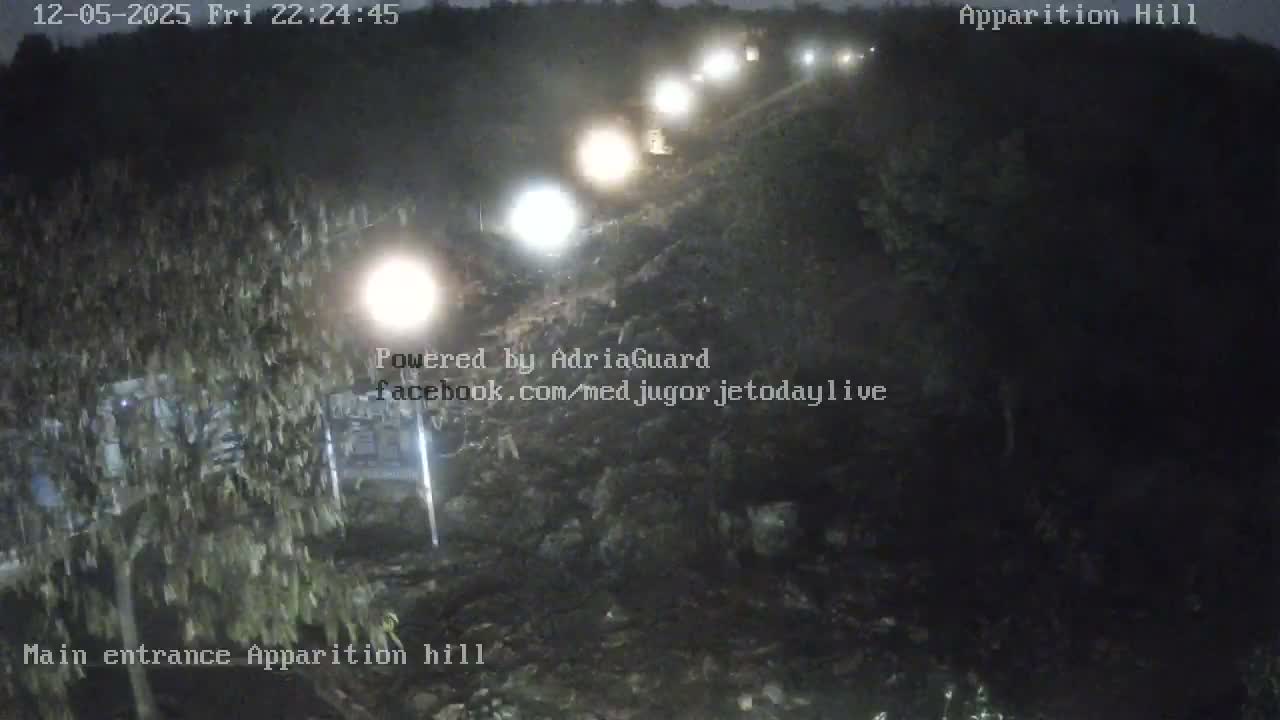 Medjugorje,  Apparition Hill Main Entrance Live Cam - Bijakovici, Citluk, Herzegovina-Neretva, Federation of Bosnia and Herzegovina, Bosnia and Herzegovina