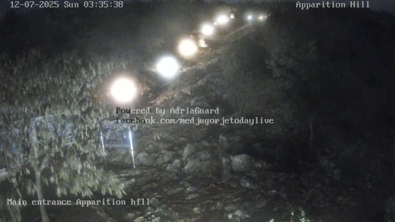 Medjugorje,  Apparition Hill Main Entrance Live Cam - Bijakovici, Citluk, Herzegovina-Neretva, Federation of Bosnia and Herzegovina, Bosnia and Herzegovina