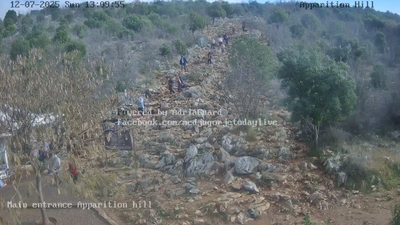Medjugorje,  Apparition Hill Main Entrance Live Cam - Bijakovici, Citluk, Herzegovina-Neretva, Federation of Bosnia and Herzegovina, Bosnia and Herzegovina