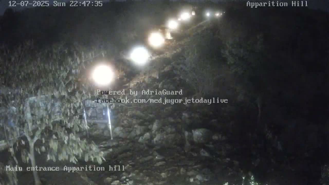 Medjugorje,  Apparition Hill Main Entrance Live Cam - Bijakovici, Citluk, Herzegovina-Neretva, Federation of Bosnia and Herzegovina, Bosnia and Herzegovina