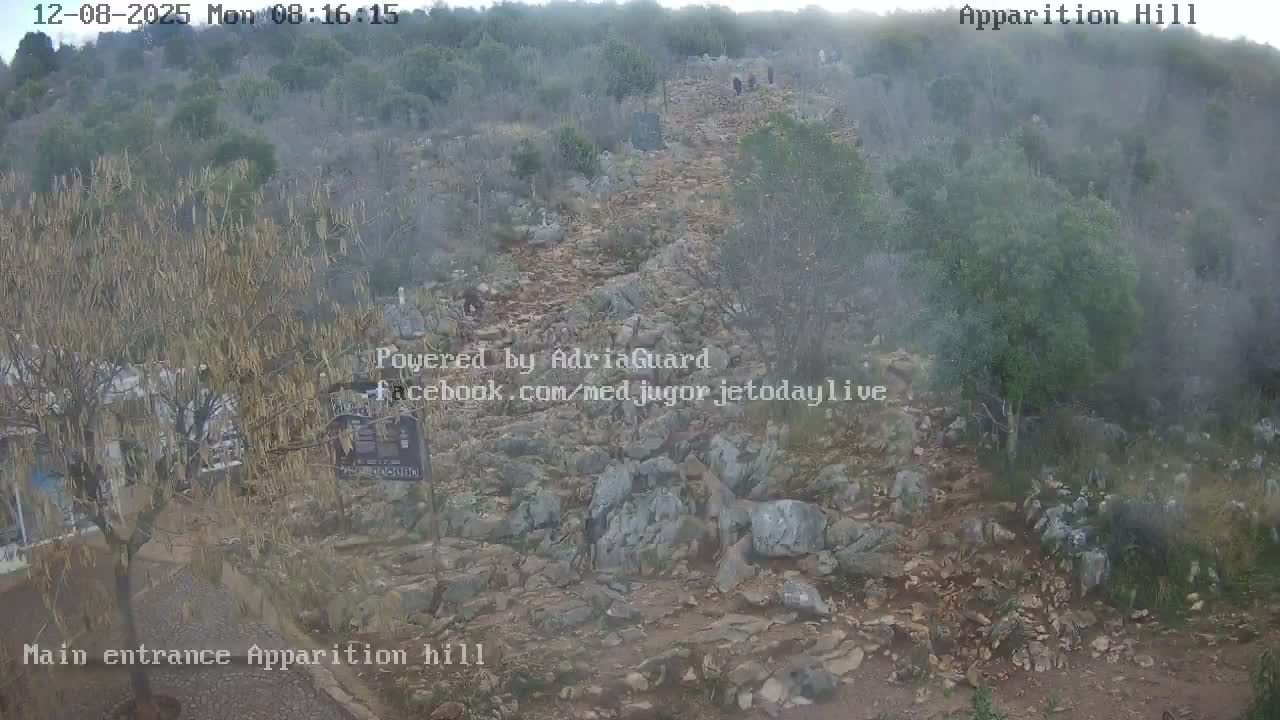 Medjugorje,  Apparition Hill Main Entrance Live Cam - Bijakovici, Citluk, Herzegovina-Neretva, Federation of Bosnia and Herzegovina, Bosnia and Herzegovina