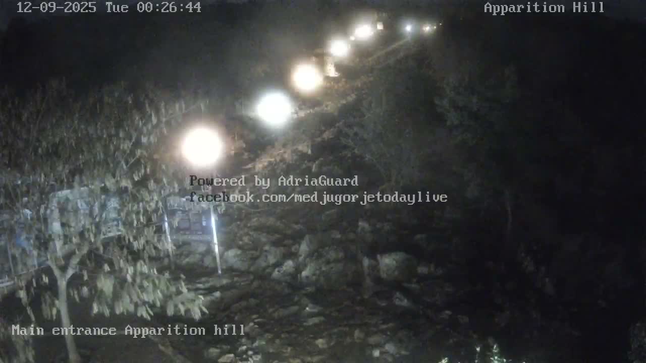 Medjugorje,  Apparition Hill Main Entrance Live Cam - Bijakovici, Citluk, Herzegovina-Neretva, Federation of Bosnia and Herzegovina, Bosnia and Herzegovina