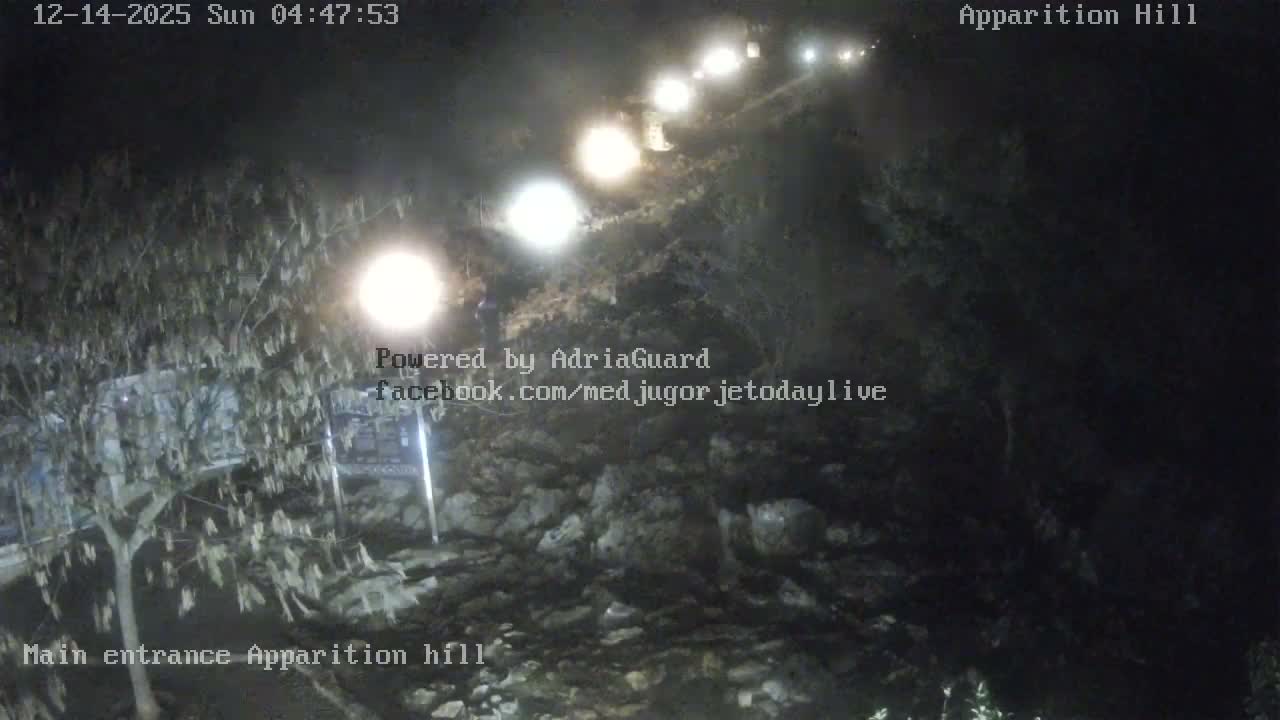 Medjugorje,  Apparition Hill Main Entrance Live Cam - Bijakovici, Citluk, Herzegovina-Neretva, Federation of Bosnia and Herzegovina, Bosnia and Herzegovina