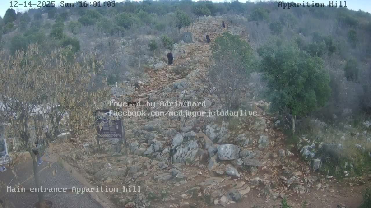 Medjugorje,  Apparition Hill Main Entrance Live Cam - Bijakovici, Citluk, Herzegovina-Neretva, Federation of Bosnia and Herzegovina, Bosnia and Herzegovina