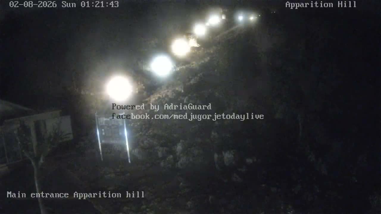 Medjugorje,  Apparition Hill Main Entrance Live Cam - Bijakovici, Citluk, Herzegovina-Neretva, Federation of Bosnia and Herzegovina, Bosnia and Herzegovina