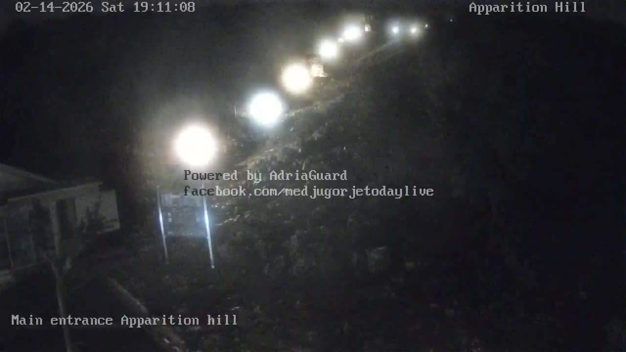 Medjugorje,  Apparition Hill Main Entrance Live Cam - Bijakovici, Citluk, Herzegovina-Neretva, Federation of Bosnia and Herzegovina, Bosnia and Herzegovina