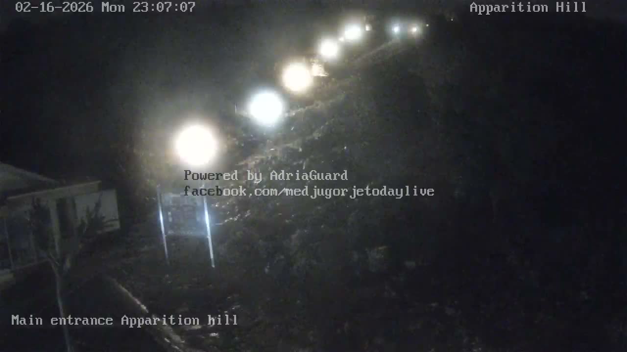 Medjugorje,  Apparition Hill Main Entrance Live Cam - Bijakovici, Citluk, Herzegovina-Neretva, Federation of Bosnia and Herzegovina, Bosnia and Herzegovina