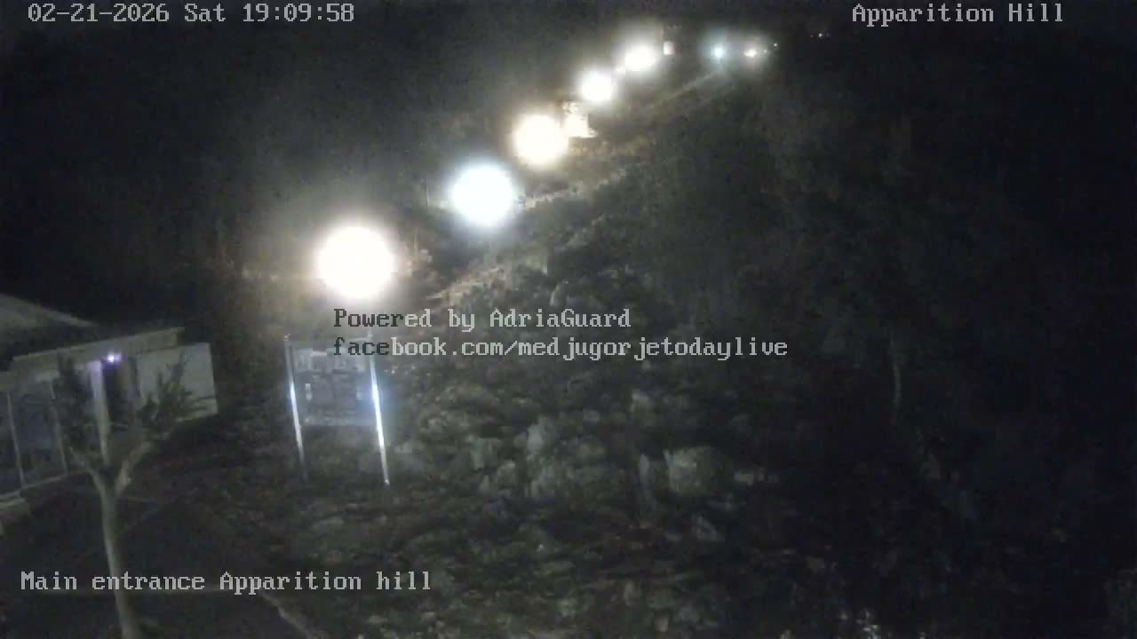 Medjugorje,  Apparition Hill Main Entrance Live Cam - Bijakovici, Citluk, Herzegovina-Neretva, Federation of Bosnia and Herzegovina, Bosnia and Herzegovina