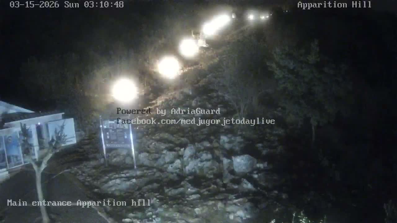 Medjugorje,  Apparition Hill Main Entrance Live Cam - Bijakovici, Citluk, Herzegovina-Neretva, Federation of Bosnia and Herzegovina, Bosnia and Herzegovina