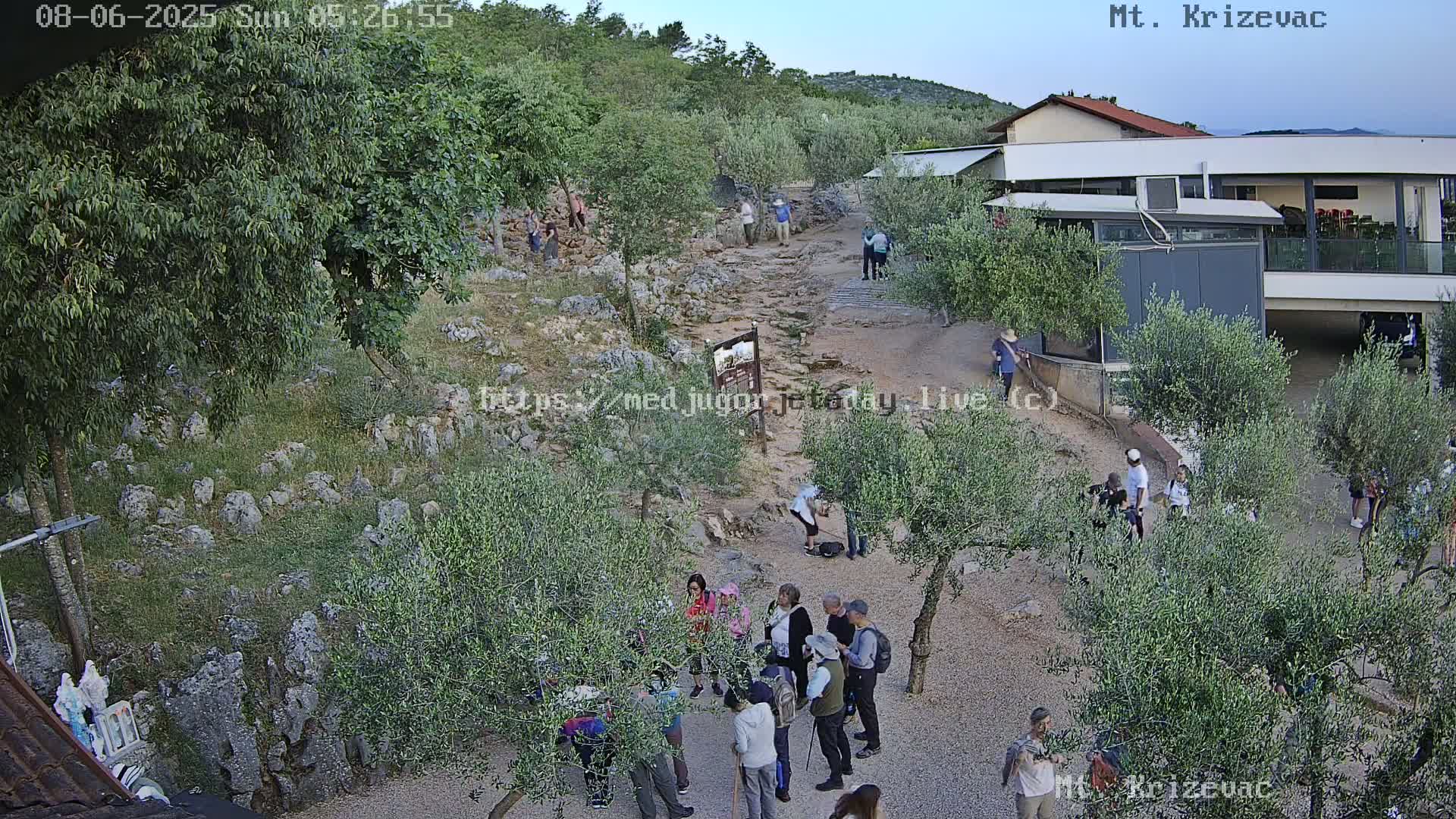 Medjugorje,  Mt. Krizevac Mount Walkway Live Cam - Bijakovici, Citluk, Herzegovina-Neretva, Federation of Bosnia and Herzegovina, Bosnia and Herzegovina
