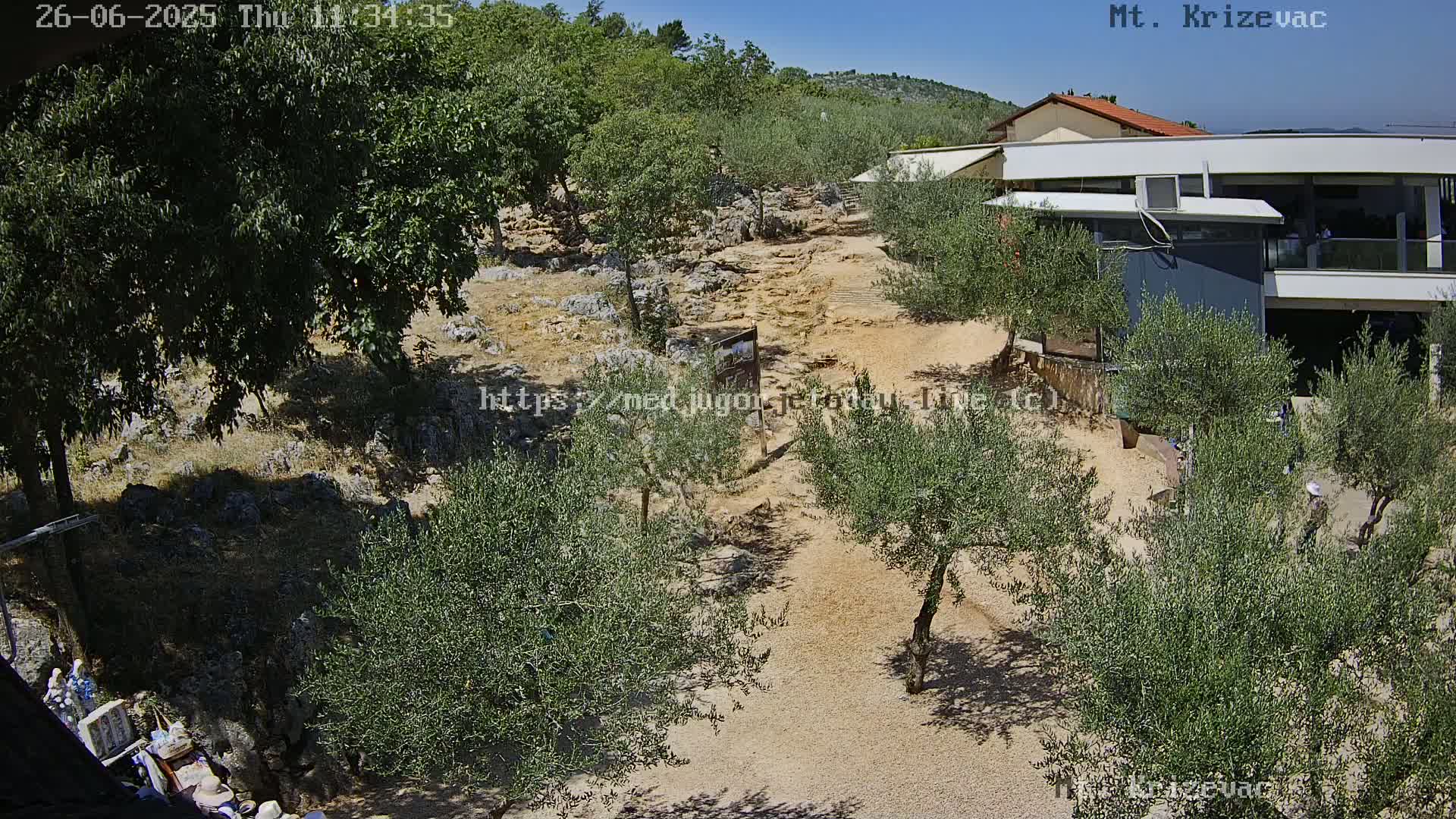 Medjugorje,  Mt. Krizevac Mount Walkway Live Cam - Bijakovici, Citluk, Herzegovina-Neretva, Federation of Bosnia and Herzegovina, Bosnia and Herzegovina