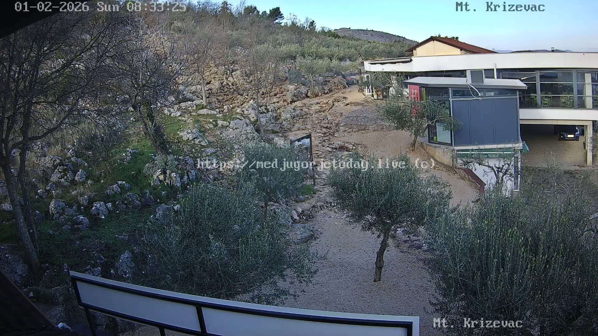 Medjugorje,  Mt. Krizevac Mount Walkway Live Cam - Bijakovici, Citluk, Herzegovina-Neretva, Federation of Bosnia and Herzegovina, Bosnia and Herzegovina