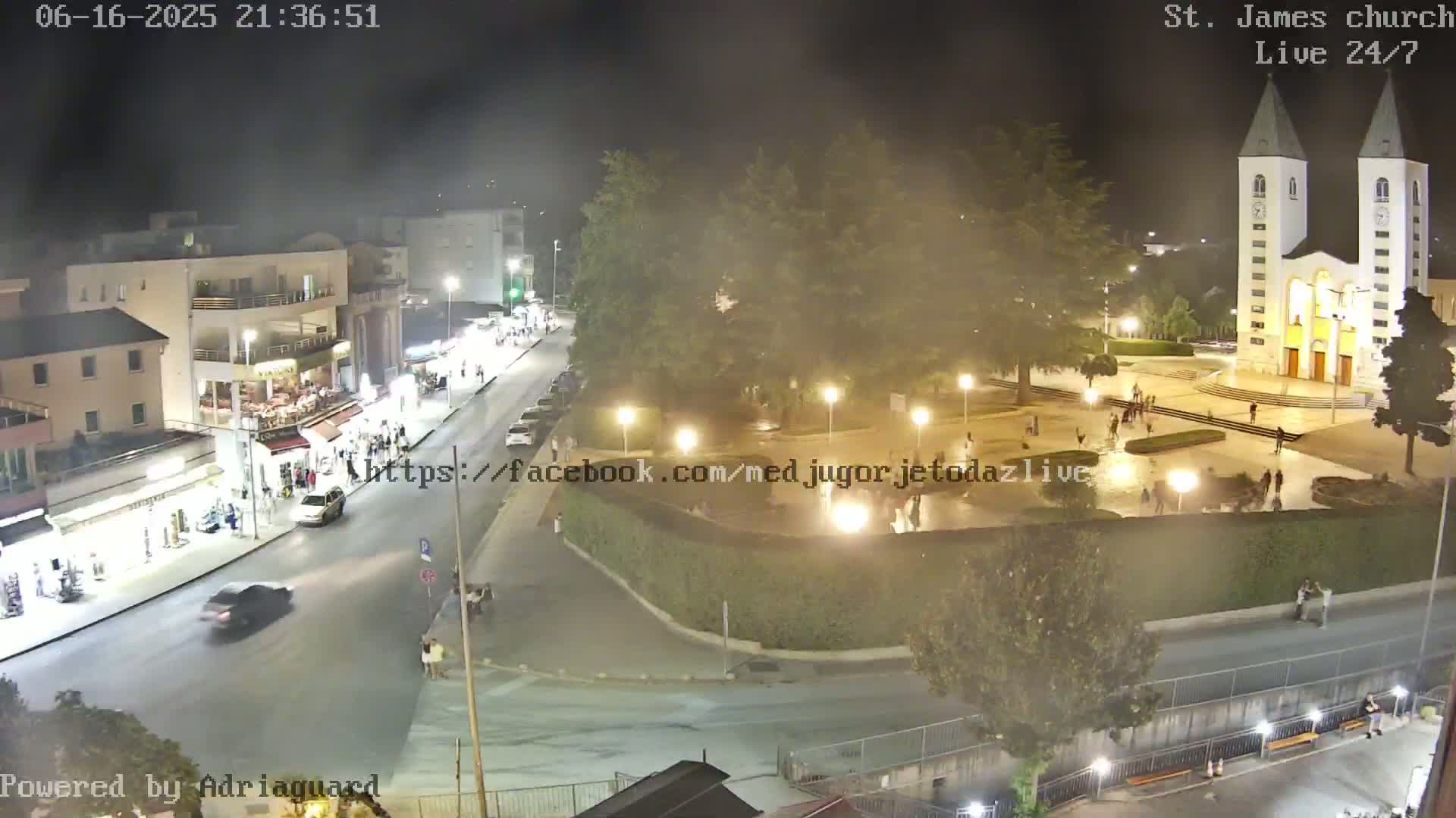 Međugorje,  Church of St. James the Greater (Apostle) Live Cam - Medugorje, Citluk, Herzegovina-Neretva, Federation of Bosnia and Herzegovina, Bosnia and Herzegovina