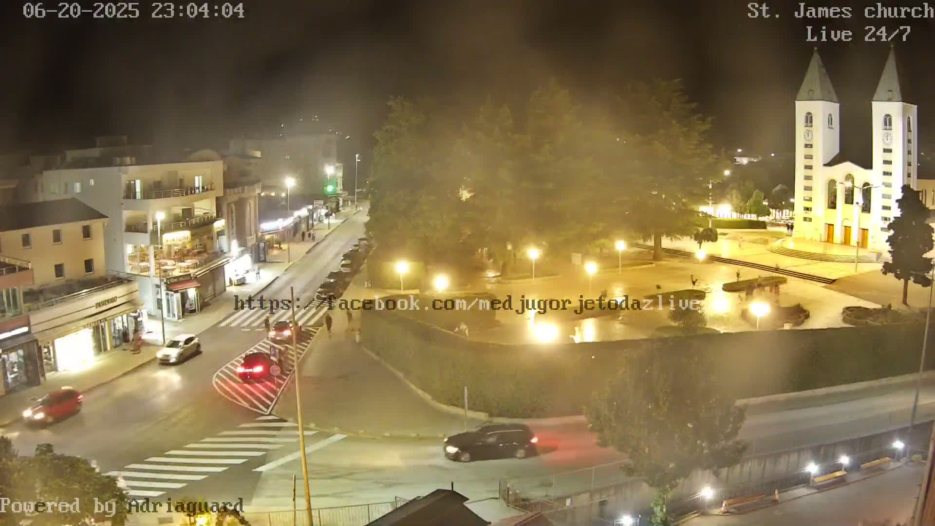 Međugorje,  Church of St. James the Greater (Apostle) Live Cam - Medugorje, Citluk, Herzegovina-Neretva, Federation of Bosnia and Herzegovina, Bosnia and Herzegovina