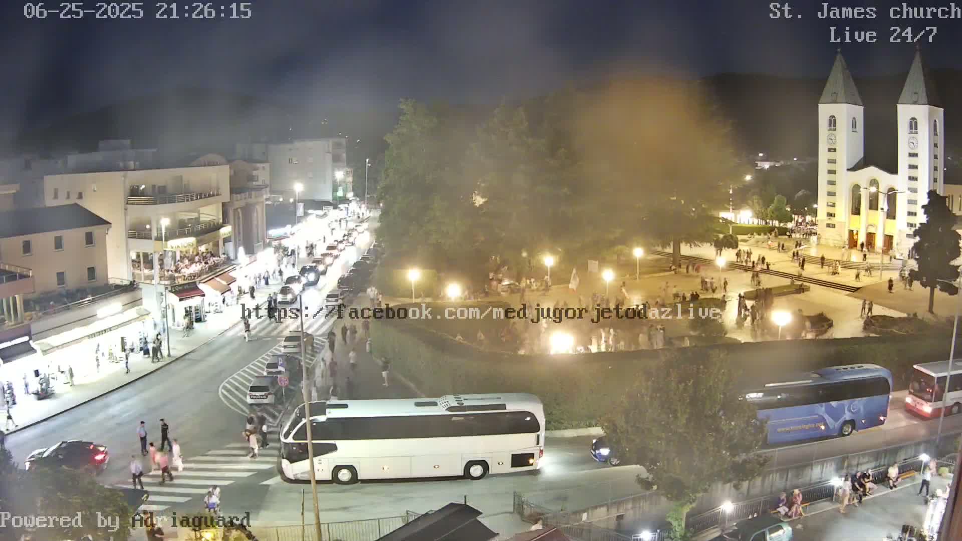 Međugorje,  Church of St. James the Greater (Apostle) Live Cam - Medugorje, Citluk, Herzegovina-Neretva, Federation of Bosnia and Herzegovina, Bosnia and Herzegovina