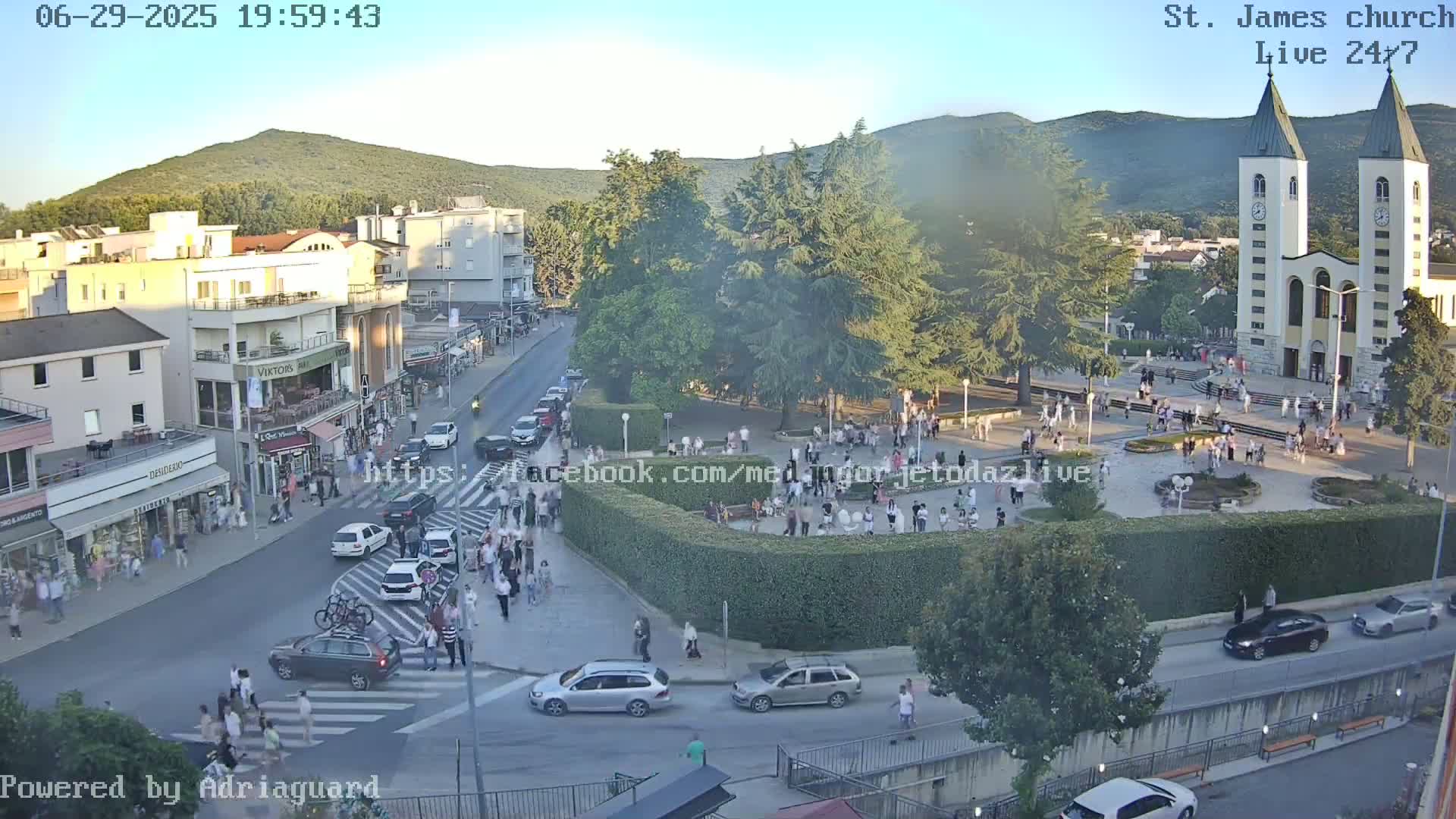 Međugorje,  Church of St. James the Greater (Apostle) Live Cam - Medugorje, Citluk, Herzegovina-Neretva, Federation of Bosnia and Herzegovina, Bosnia and Herzegovina