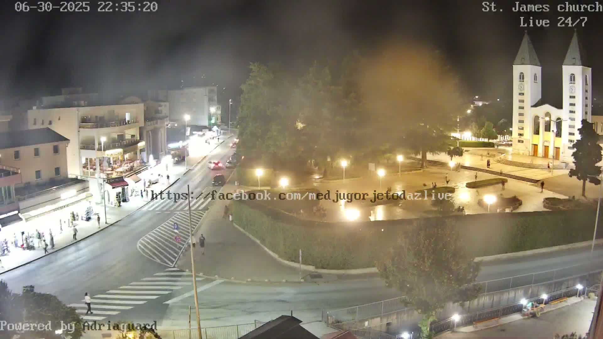 Međugorje,  Church of St. James the Greater (Apostle) Live Cam - Medugorje, Citluk, Herzegovina-Neretva, Federation of Bosnia and Herzegovina, Bosnia and Herzegovina