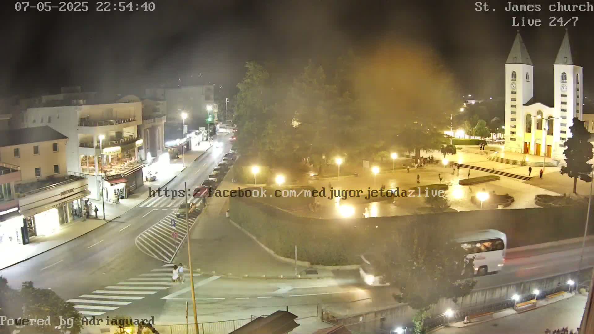 Međugorje,  Church of St. James the Greater (Apostle) Live Cam - Medugorje, Citluk, Herzegovina-Neretva, Federation of Bosnia and Herzegovina, Bosnia and Herzegovina